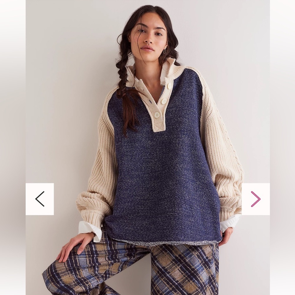Free People We The Free Marco Polo Large Color: Navy Combo NWT